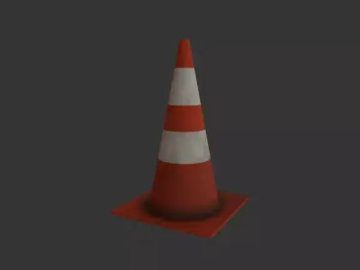 Street Cone PBR 4K  Low-poly 3D model