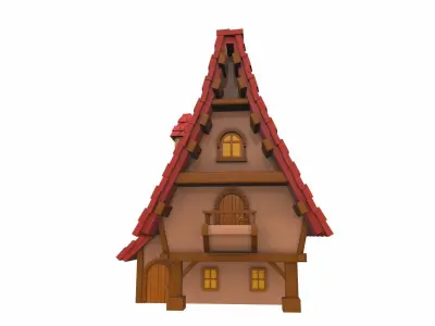 Cartoon house 11 3D model