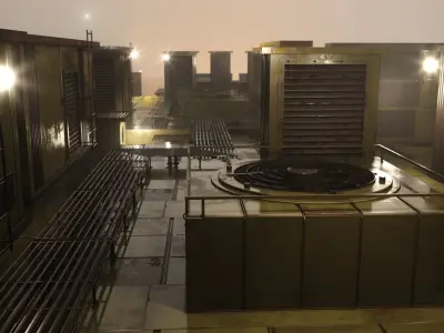Building roof industry stuff collection  3D model