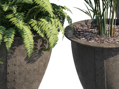 Fibreglass Norman Planter 3D model