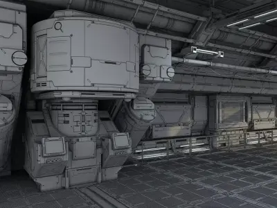 Sci-Fi hall builder FULL PACK edition and bonus 3D model