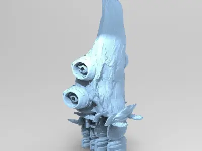 asteroid moon crater base 3D model