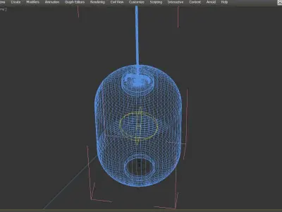 chinese hanging lamp  3D model