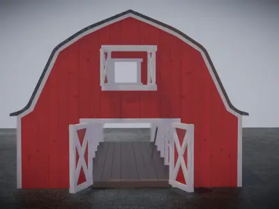 Barn With Inside 3D model