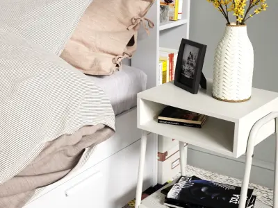 BRIMNES ikea bed frame 3D model