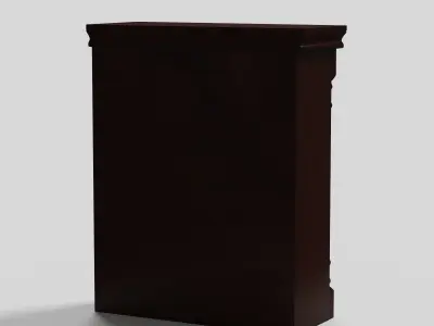 Toilet Bathroom Storage Wall Cabinet Low-poly 3D model