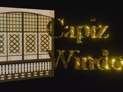 Capiz Window 03 Low-poly 3D model