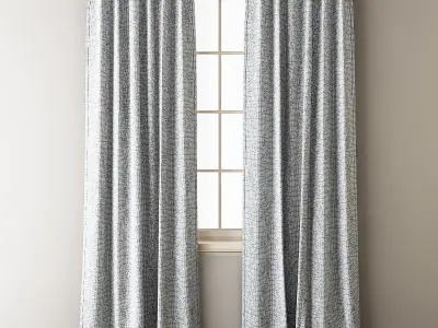 Lace Curtains Set 3D model