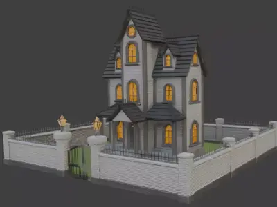 Haunted House 3d Model 3D model