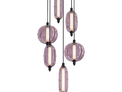 Moirai Vertical Drop Chandelier 3D model