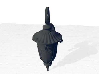 Lininger Black Hammered Glass Outdoor Wall Lantern 3D model purchase