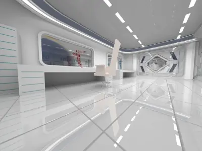 Sci-fi Room Fly-Through 3D model