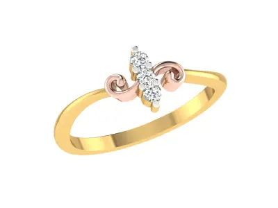 Women Ring  Render 3dm STL OBJ FBX Details 3D print model 284