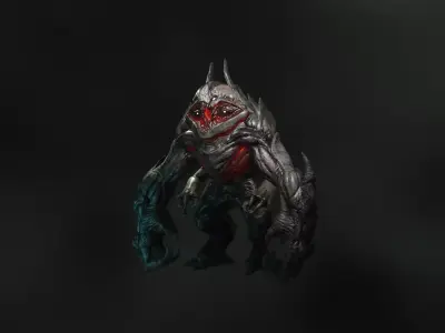 Alien Creature Low-poly 3D model order