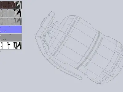 Scifi grenade Low-poly 3D model
