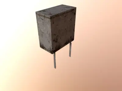 Low Poly Air Conditioner  Low-poly 3D model