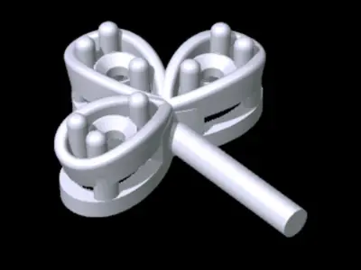 Simple Pearl Earing Free 3D print model