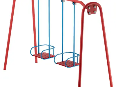 Double swing with backrests 3D model
