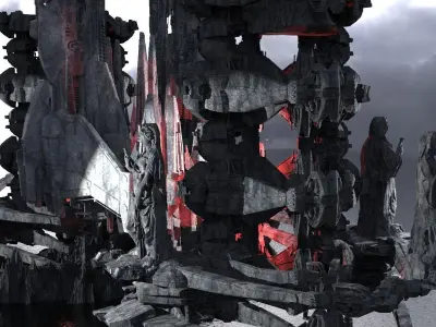 Alien Towers Dimensions Kit bash 3 3D model