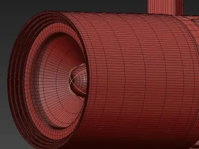 Viabizzuno light pole with two lights 3D model