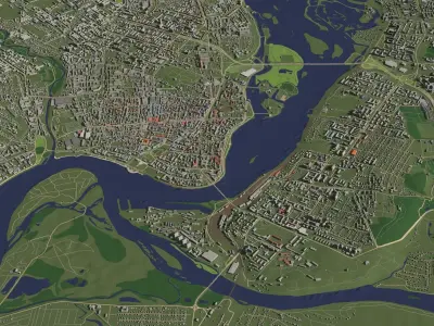 Irkutsk Russia - city and urban 3D model