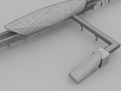 Dubai metro station 3D model