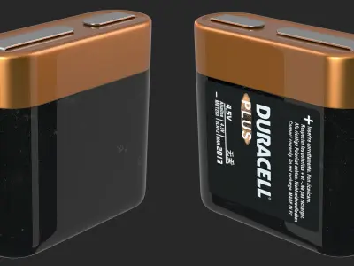 Duracell 4-5 Volt Battery 3D model
