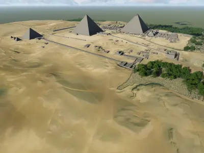 Pyramids in Cairo 3D model