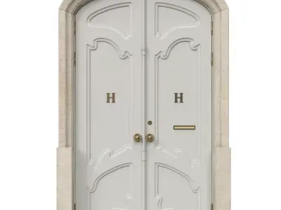 Entrance classic door 39 3D model