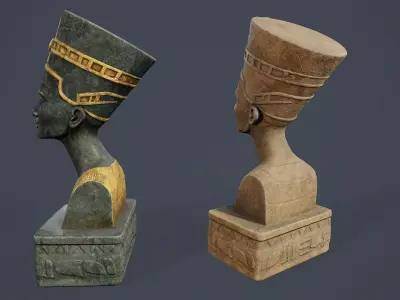 Cleopatra Statue PBR Low-poly 3D model