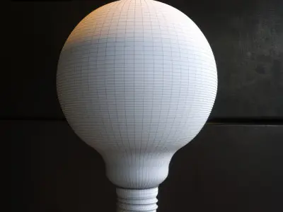 Globe light bulb 3D model