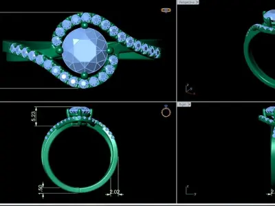 Engagement Ring 3D print model