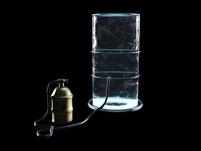 Sci-Fi Spaceship Capsule Cyberpunk Laboratory Low-poly 3D model