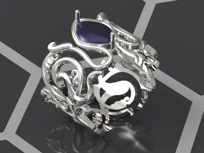 eslimi design ring 3D print model