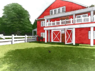 Barnyard style house 3D model