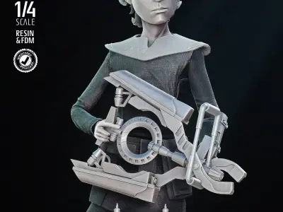 STAR WARS Omega Bust Tested for 3D Printing 3D print model