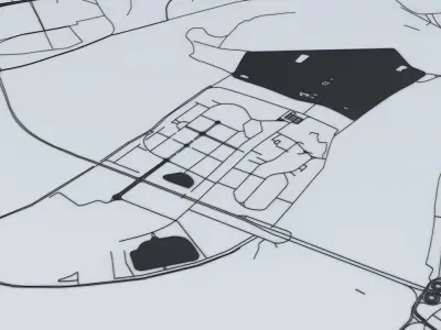 Harbin Road Network and Streets 3D model