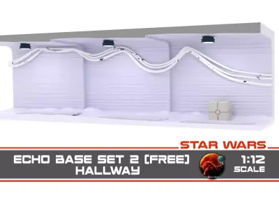 Echo Base Set 2 Hallway 1-12 scale Blackseries  Free 3D print model