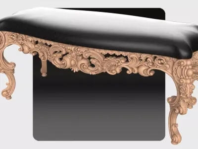 Carved super table for CNC 03 3D model