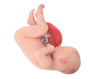  Fetus Anatomy Week 40 Animated 