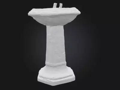 Stone Fountain  Timeless Courtyard Elegance 3D model