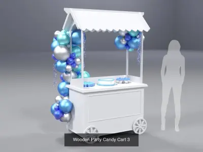 Wooden Party Candy Carts - 4 Pack