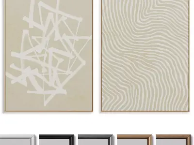 Abstract Painting Frame set  3D model order