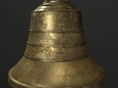  church bell  Low-poly 3D model