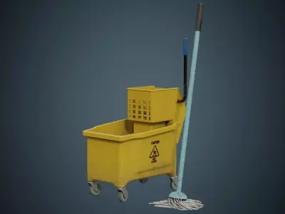 Mop Wringer 2B Low-poly 3D model
