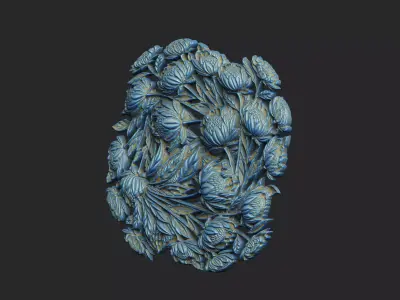 floral nature design plant-pattern plant-cnc 3D print model