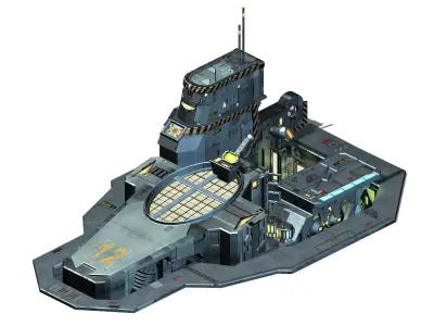 Space Station - Ground Functional Objects 03 3D model