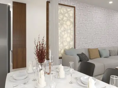 Living and Dining Interior Design - 2 3D model