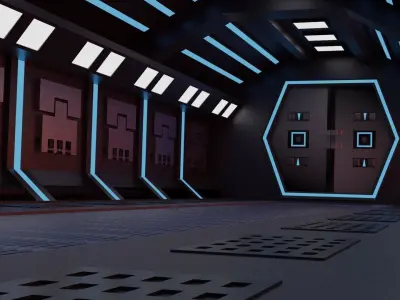 Space corridor 3d  3D model