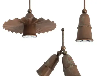 Civetta Rusty Pendatnt Lamps 3D model